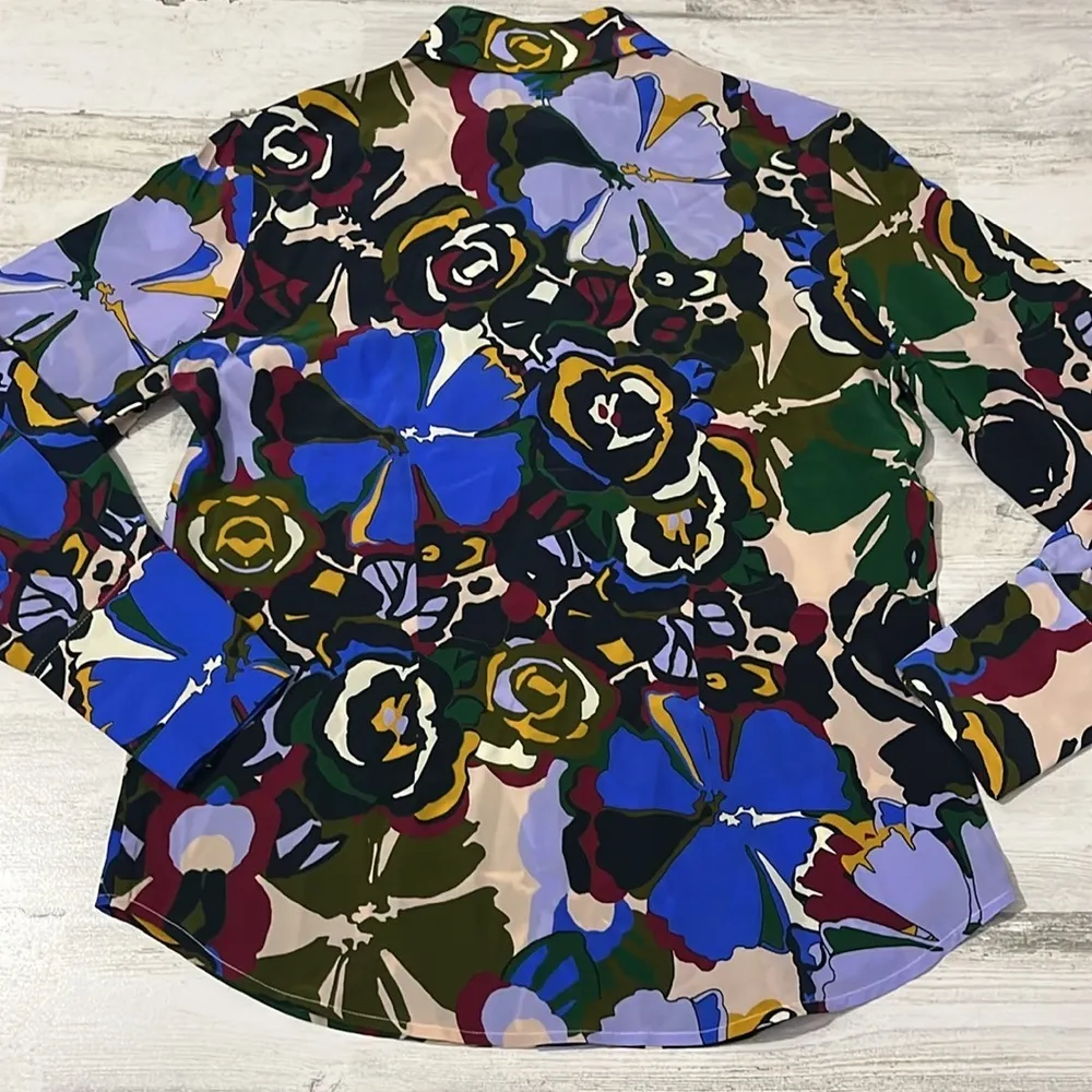 Tyler Boe Chloe Blue Silk Top Size 2 - Image 7