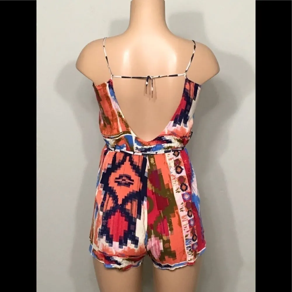 INSIGHT multicolored romper. NWOT Blue Size 4 - Image 6