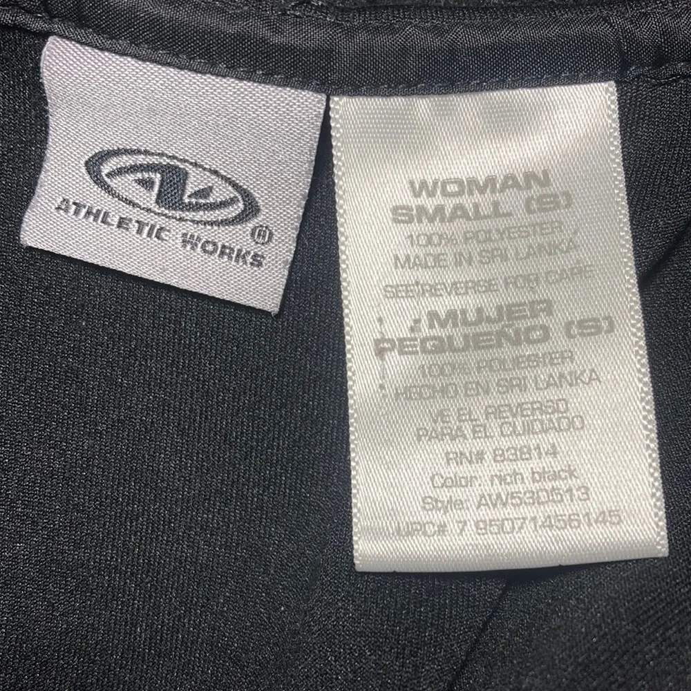 Black Athletic Works Half Zip Work Out Hoodie Top Size Small - Image 11