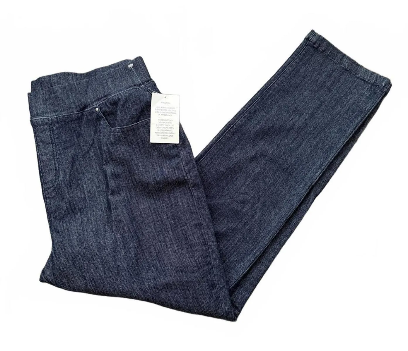 New Blair Women's Denim Jeans Size LP PL Large Petite Blue Pull On Cotton - Image 1