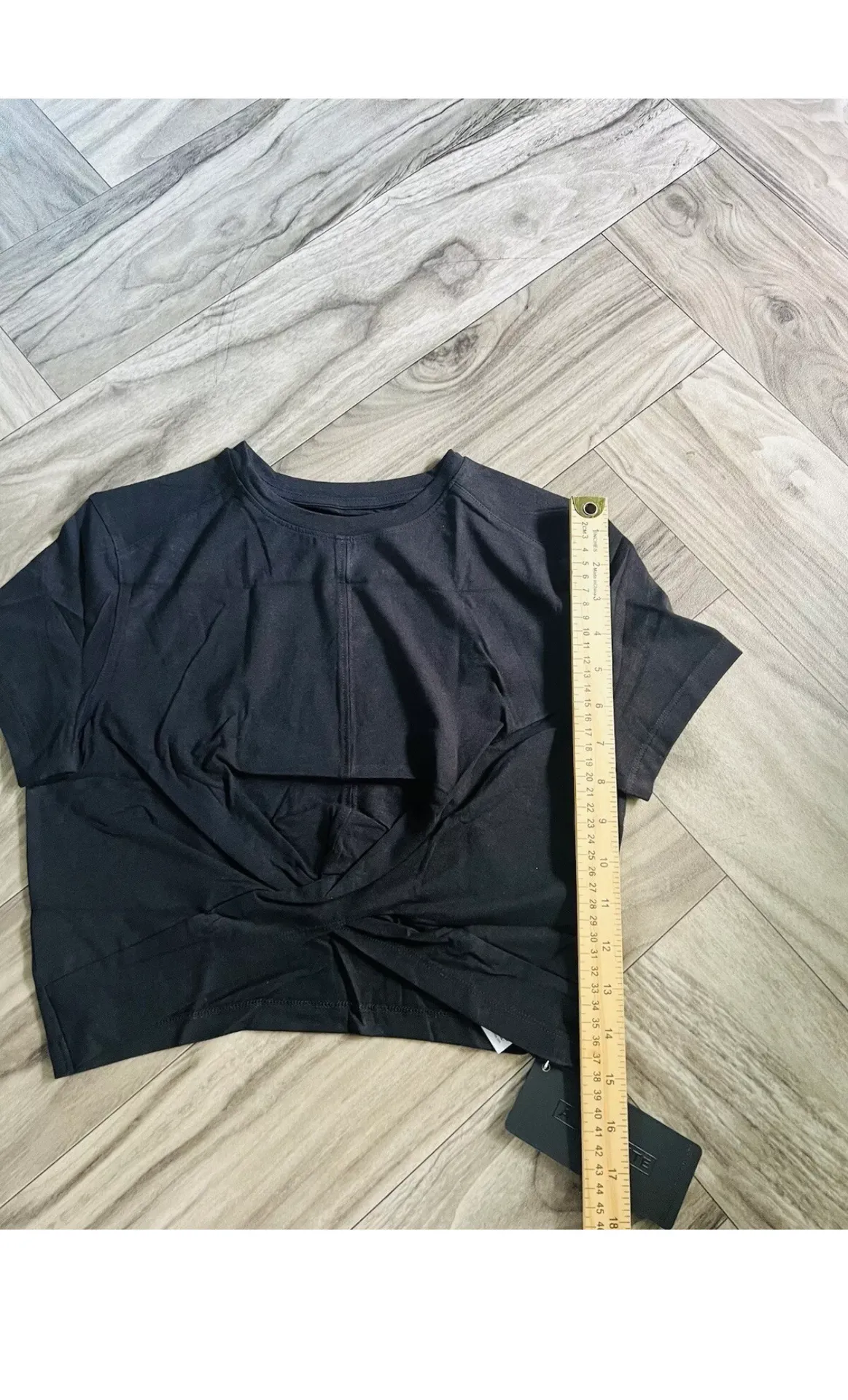 Woman’s Premium Wrop SS Crop - Black, Size Small - Image 6