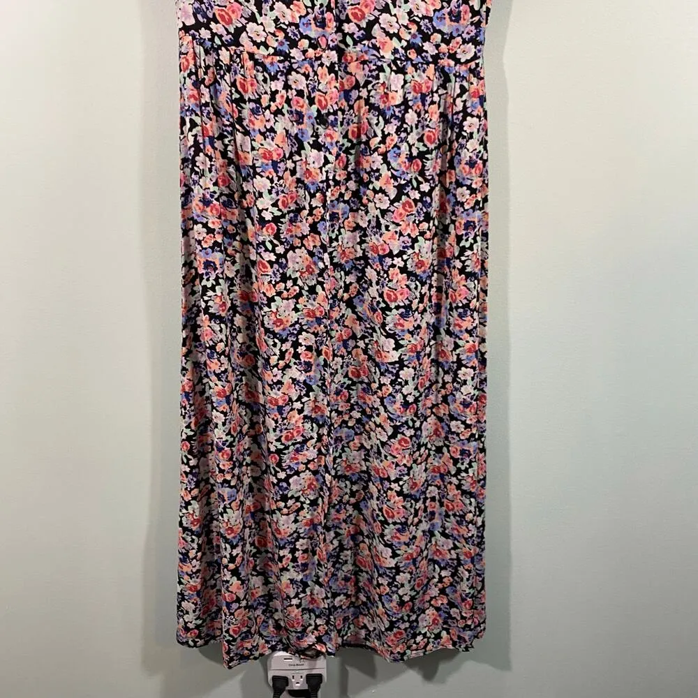 Nobody's Child Women's Multicolor Floral Button Up Midi Shirt Dress Size 2 - Image 8