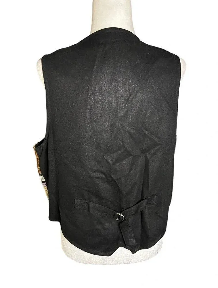 Vintage Jane Ashley Tapestry Grandmacore Vest L - Image 2