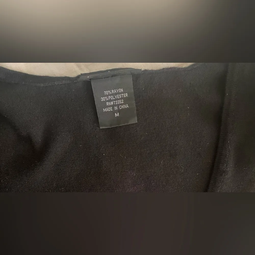 It’s Our Time Women’s Black Ruched Blouse Size M Comfy Career Top - Image 4