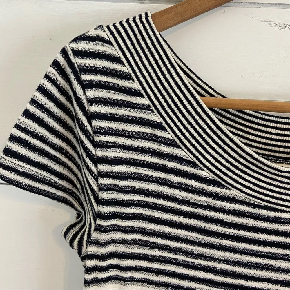 Anthropologie Maeve Wide Neck Short Sleeve Striped Haven Dress. Size Small. - Image 5