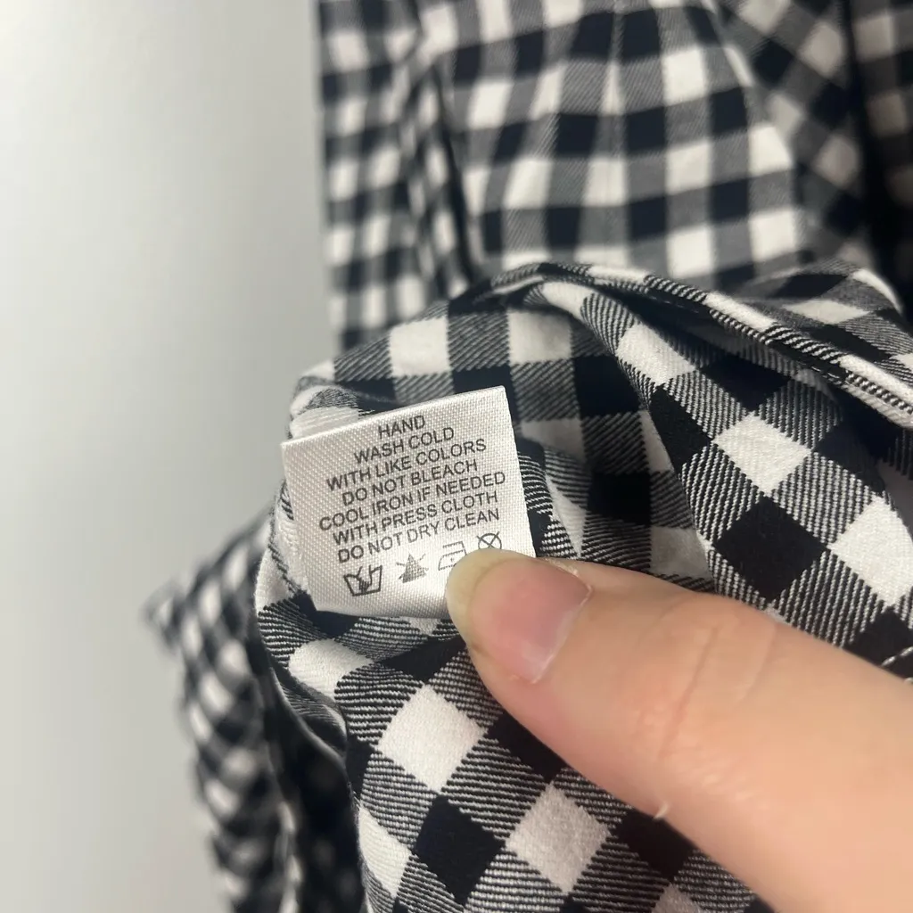 Tyler Boe Stella Dress in Gingham back bow size XS mini shift Black - Image 9