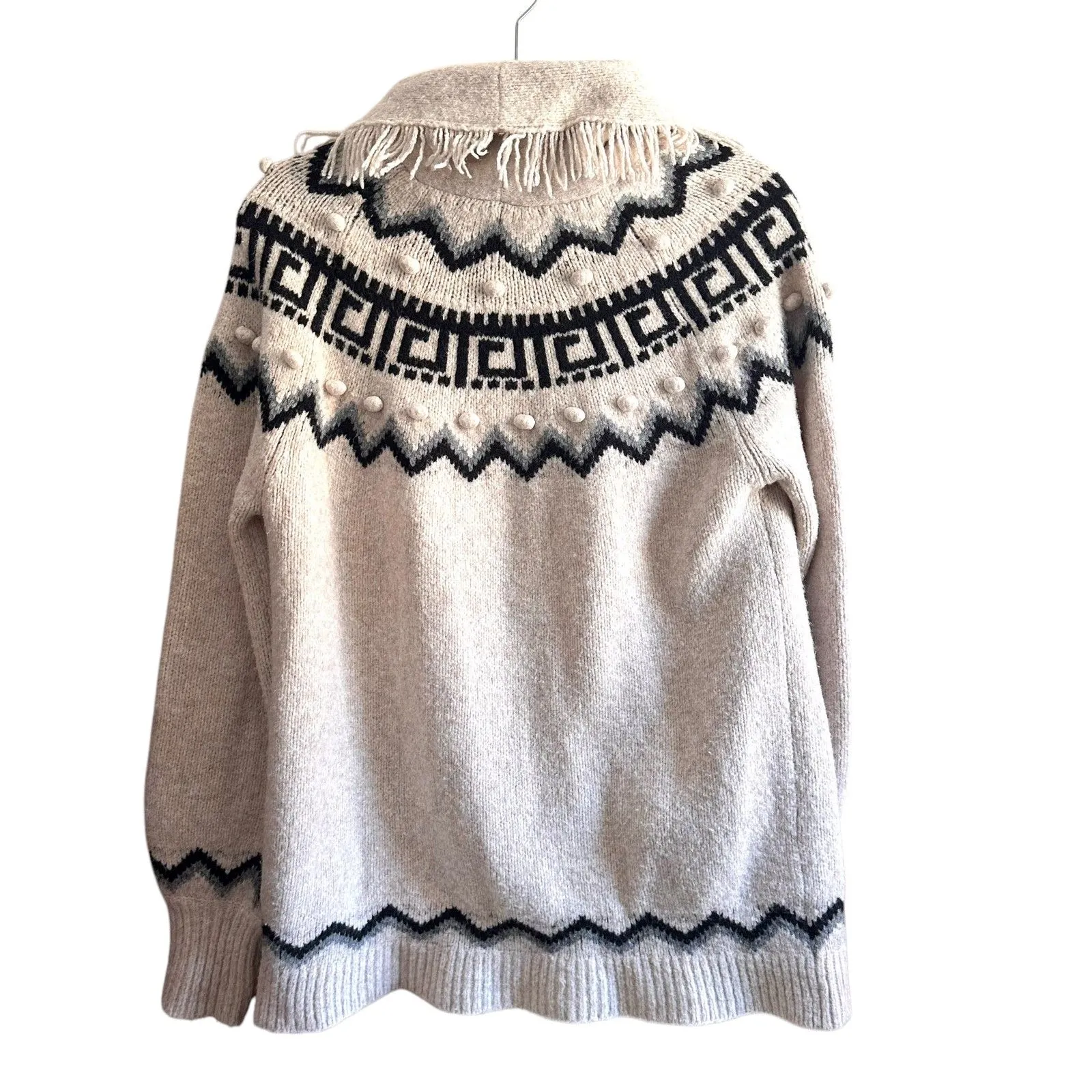 SAYLOR Vanisha Fringe‎ Wool Blend Cardigan Medium - Image 3