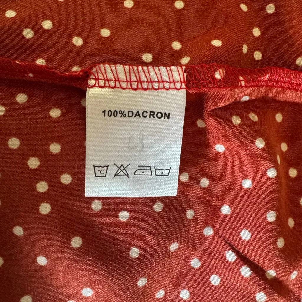 Stylish Red Polka Dot Top Size M - Image 6