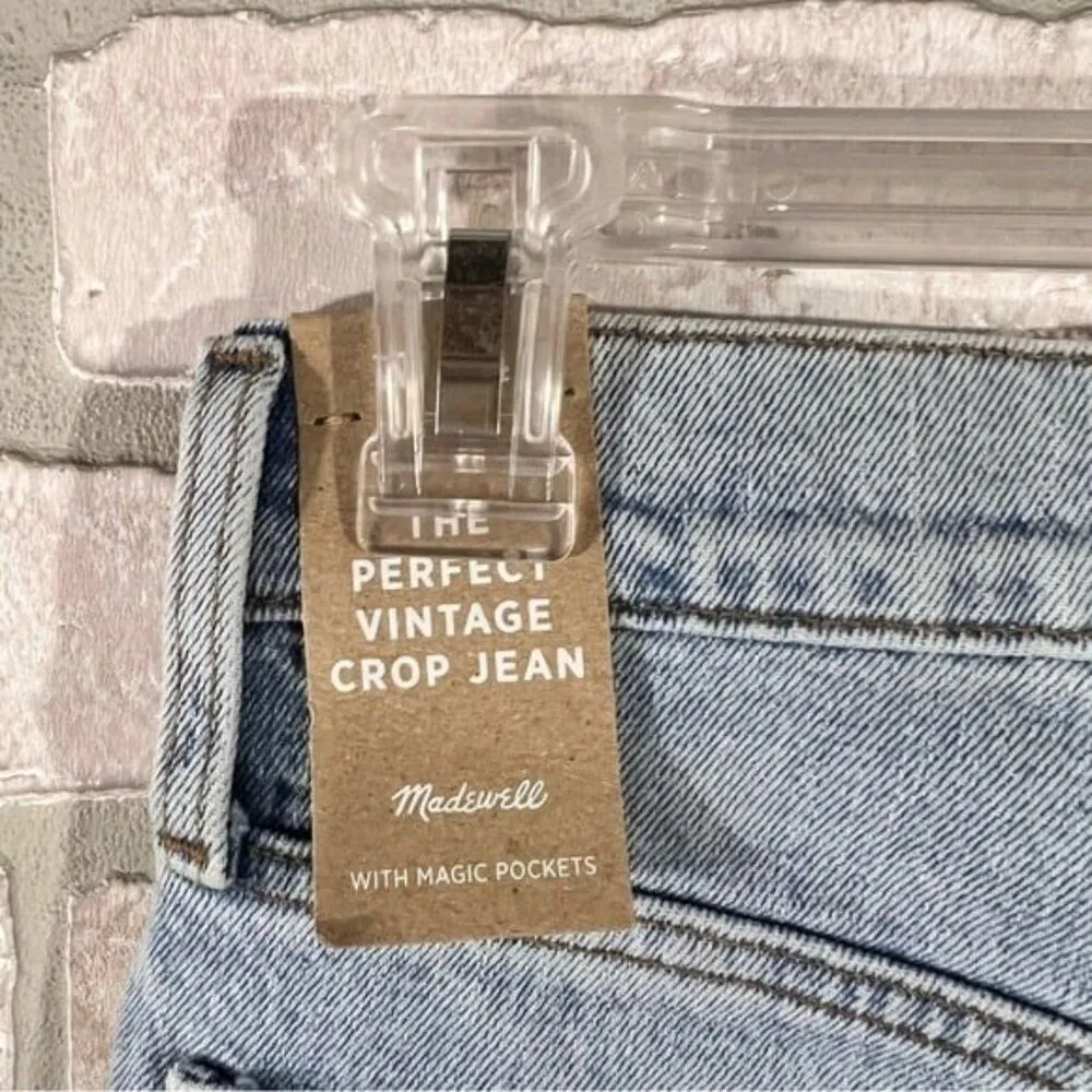 Madewell NWT The Perfect Vintage High Rise Crop Jeans in Sudbury Wash Size 24 - Image 10