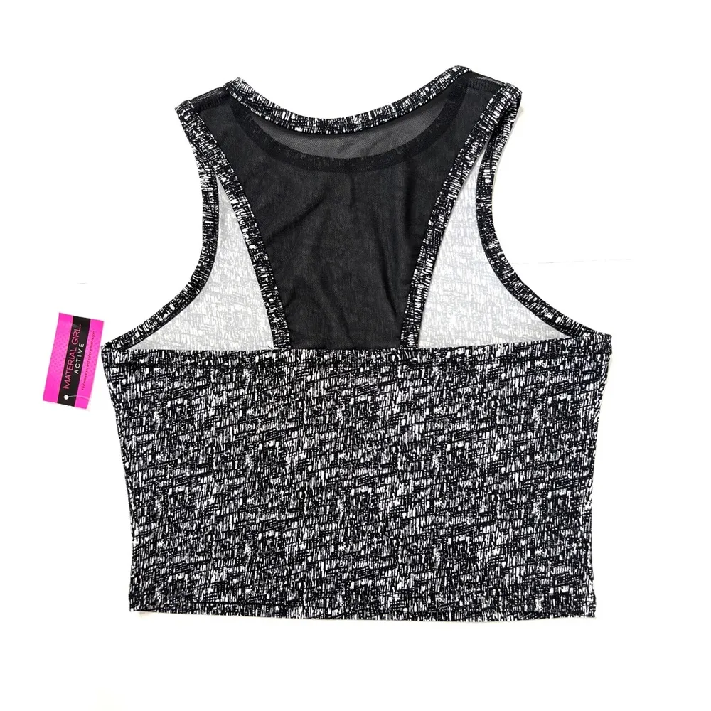 Material Girl Active Noir Spacedye Print Athletic Crop Racerback Tank To… - Image 3