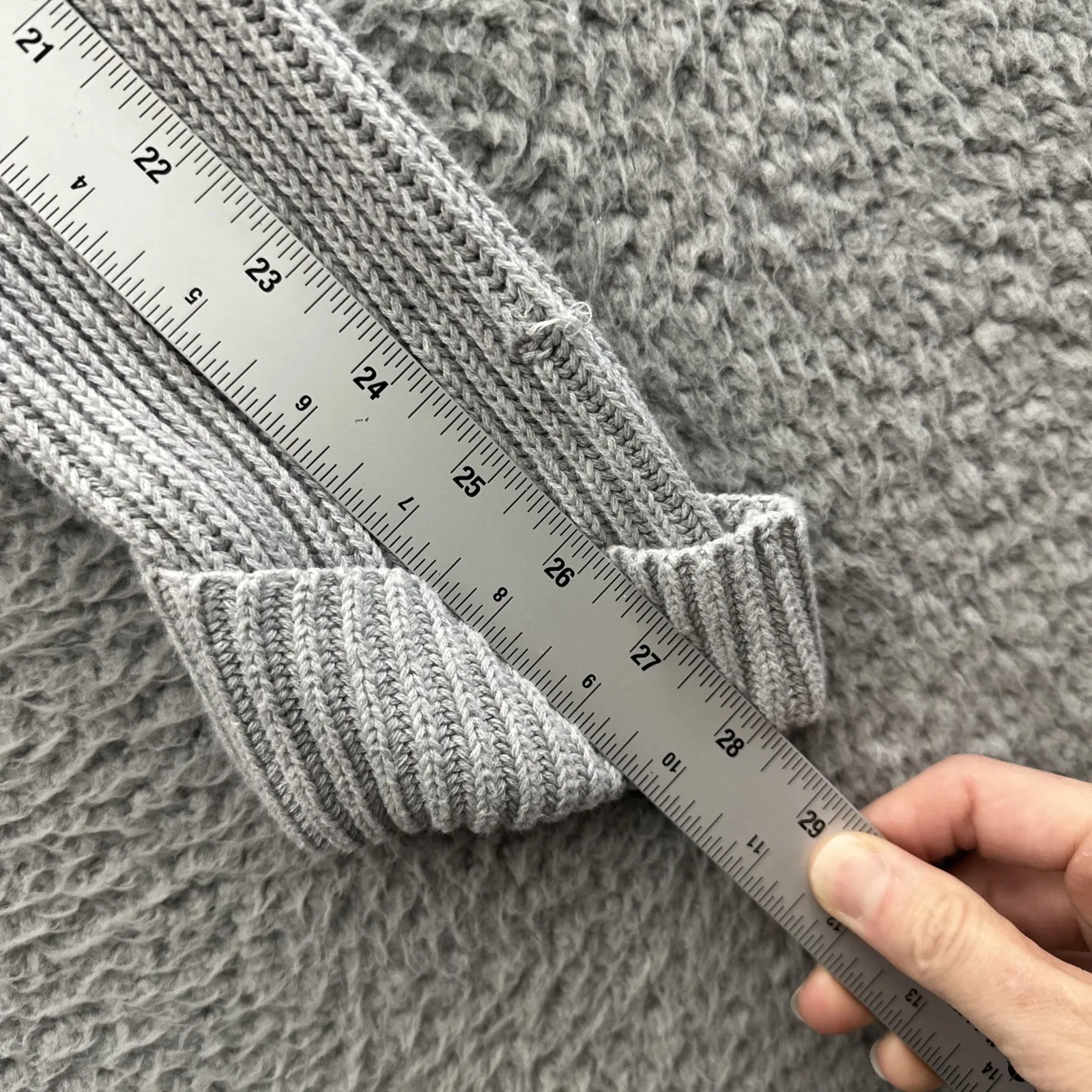 Habitat Clothes To Live In Roll Neck Knit Sweater Gray Lagenlook Women's Medium - Image 9