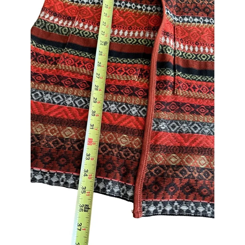 Ruby Rd. Women's Long Tribal Print Open Cardigan Sweater With Pockets - Image 9