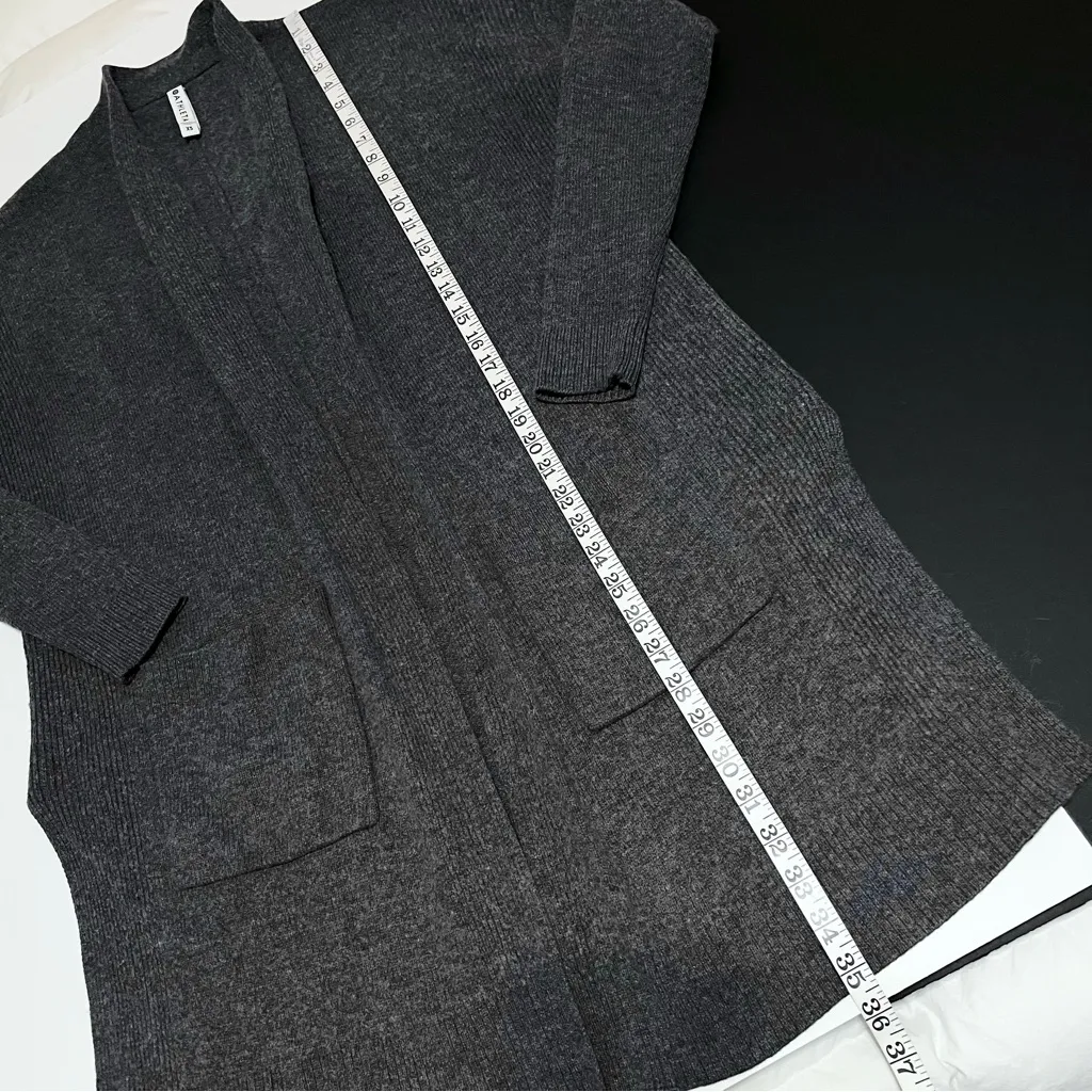 Athleta Spirit Wool and Cashmere open front Cardigan with pockets Grey, size XS - Image 5