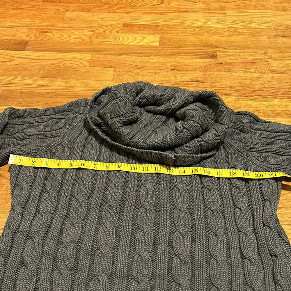 Daisy Fuentes Cowl Neck Gray Knit Chunky Pullover Sweater Plus Size 2X - Image 4