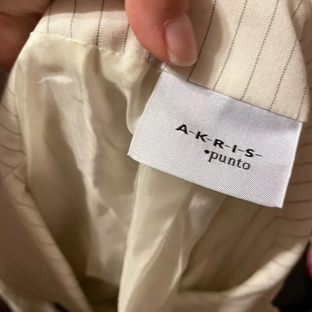 AKRIS PUNTO PINSTRIPE MOTO BLAZER - Image 5