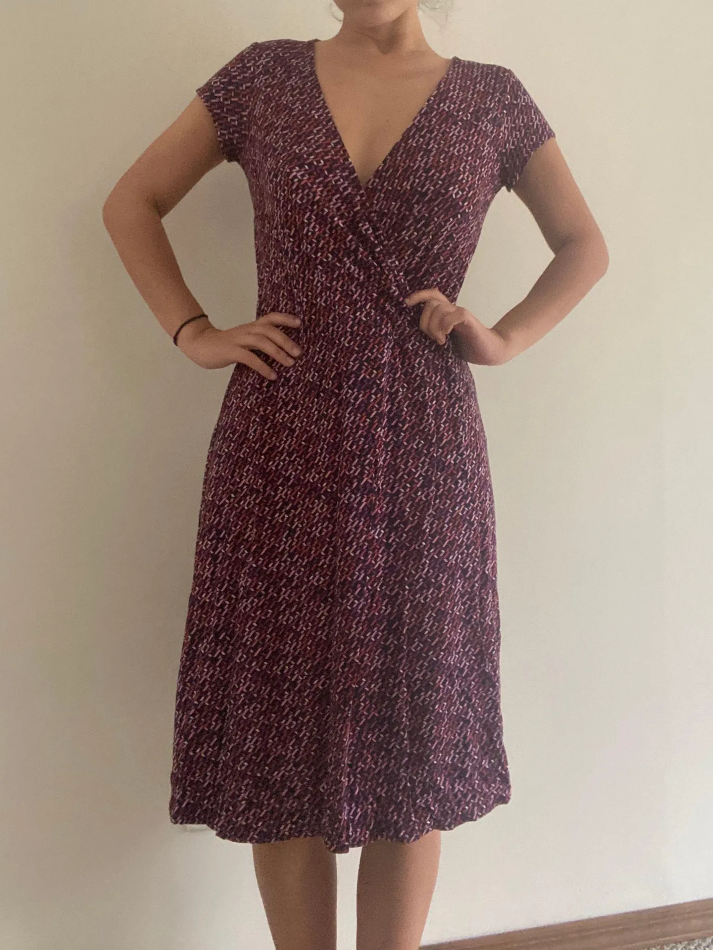 New York & Co. Pink And Black Chain Print Dress  - Image 2