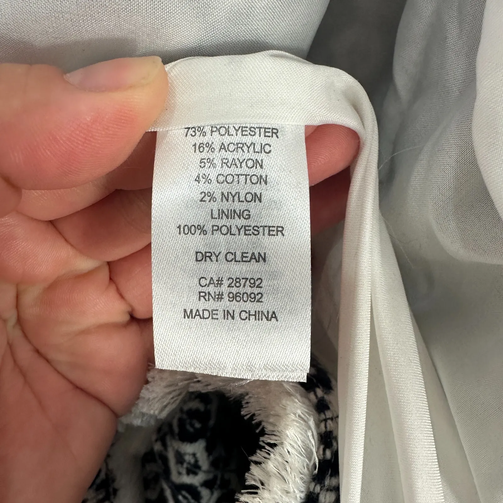 Carolina Belle Duster Jacket Women XL Open Front Lined Fringe Preppy Coastal - Image 5