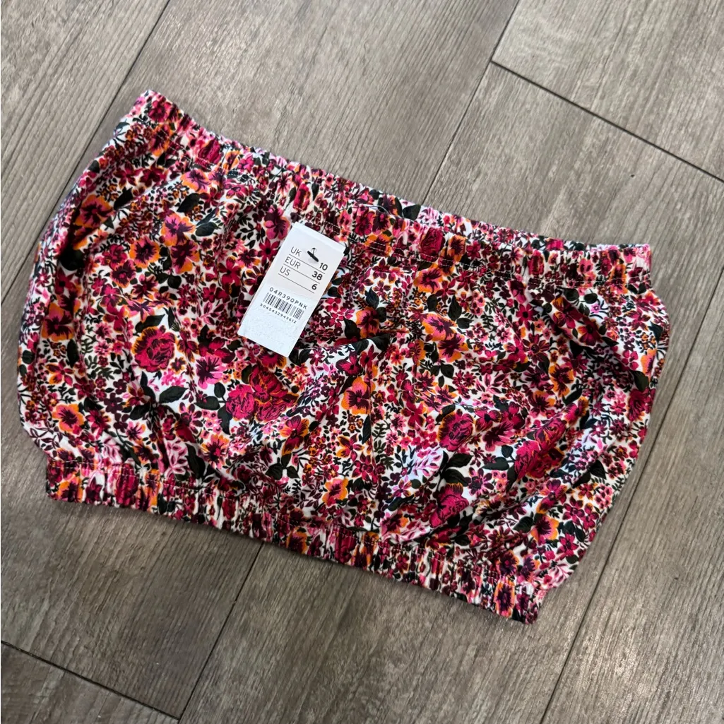 Topshop Multicolor Floral Crop Top - Image 3