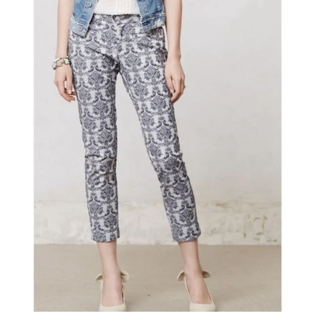 Cartonnier Gray Jacquard Charlie Ankle Skinny Pant 10 - Image 2