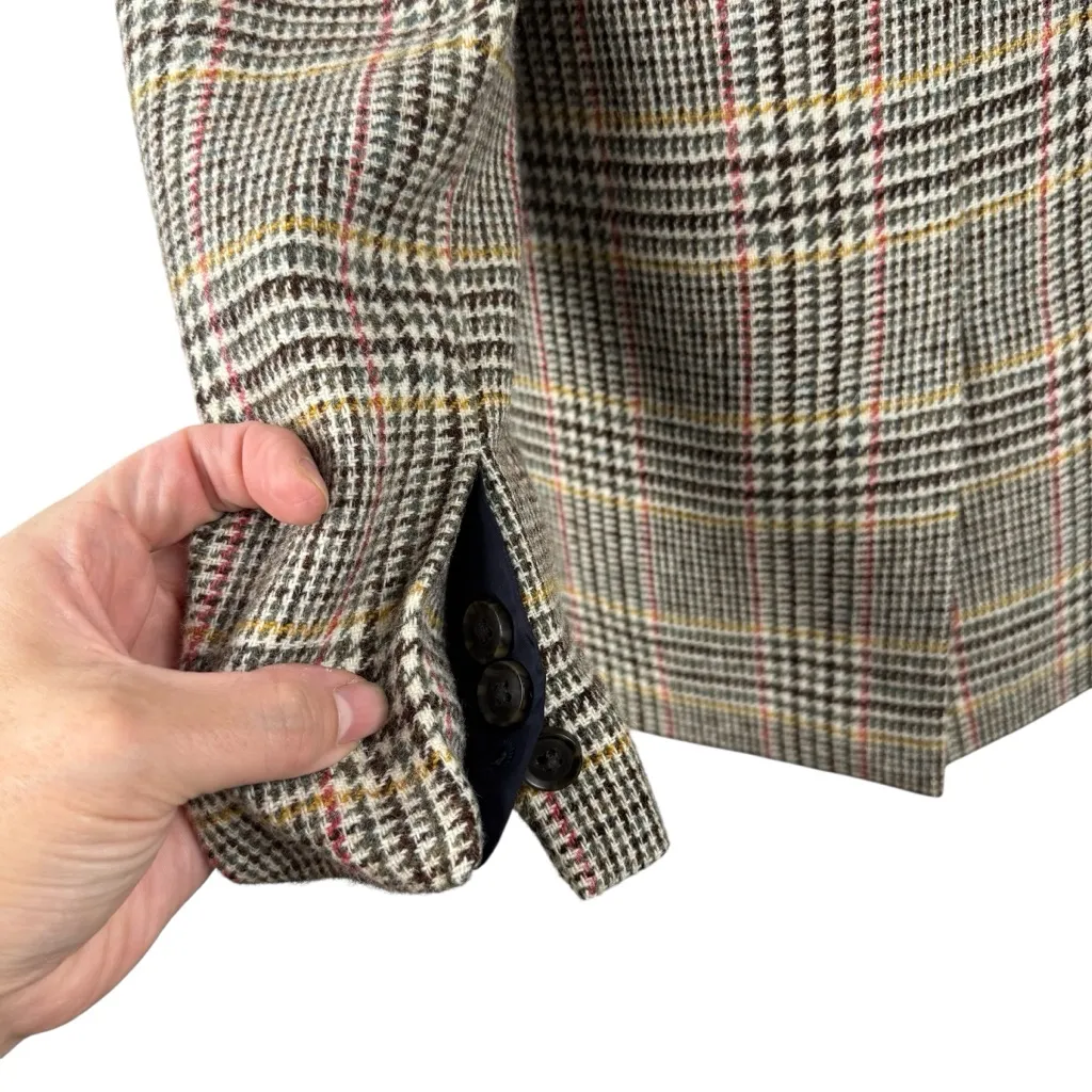 J.Crew Sommerset Blazer Houndstooth Wool Brown Academia Moon British Cloth 2 - Image 11