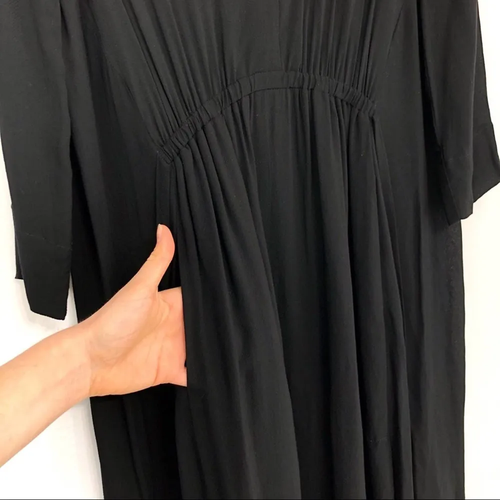 Tie Back Midi Dress Black 1 / S - Image 6