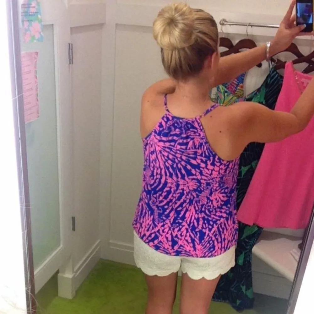 Lilly Pulitzer Rory Tank Top Pink Blue Zebra Rollin In The Grass Size XXS - Image 3