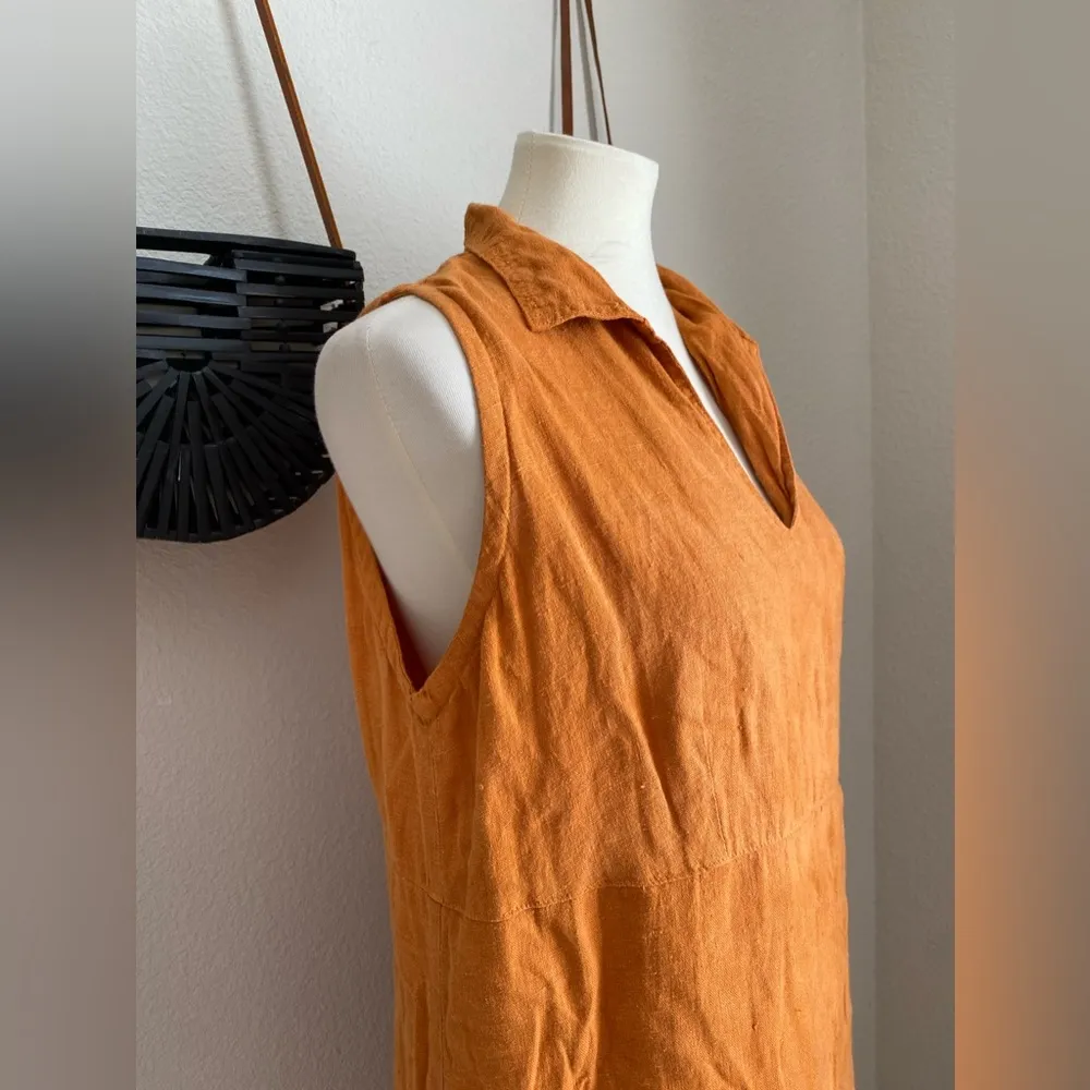 California Threads Mustard Yellow Sleeveless V - Image 3