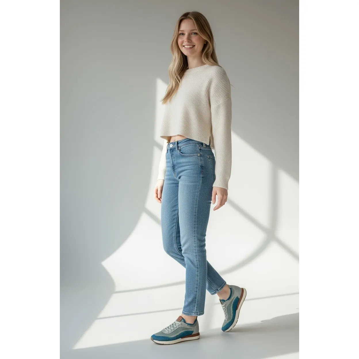 Gentle Souls Kenneth Cole Juno Knit Sneakers Blue Multi Knit Women, Size 6, NIB - Image 2