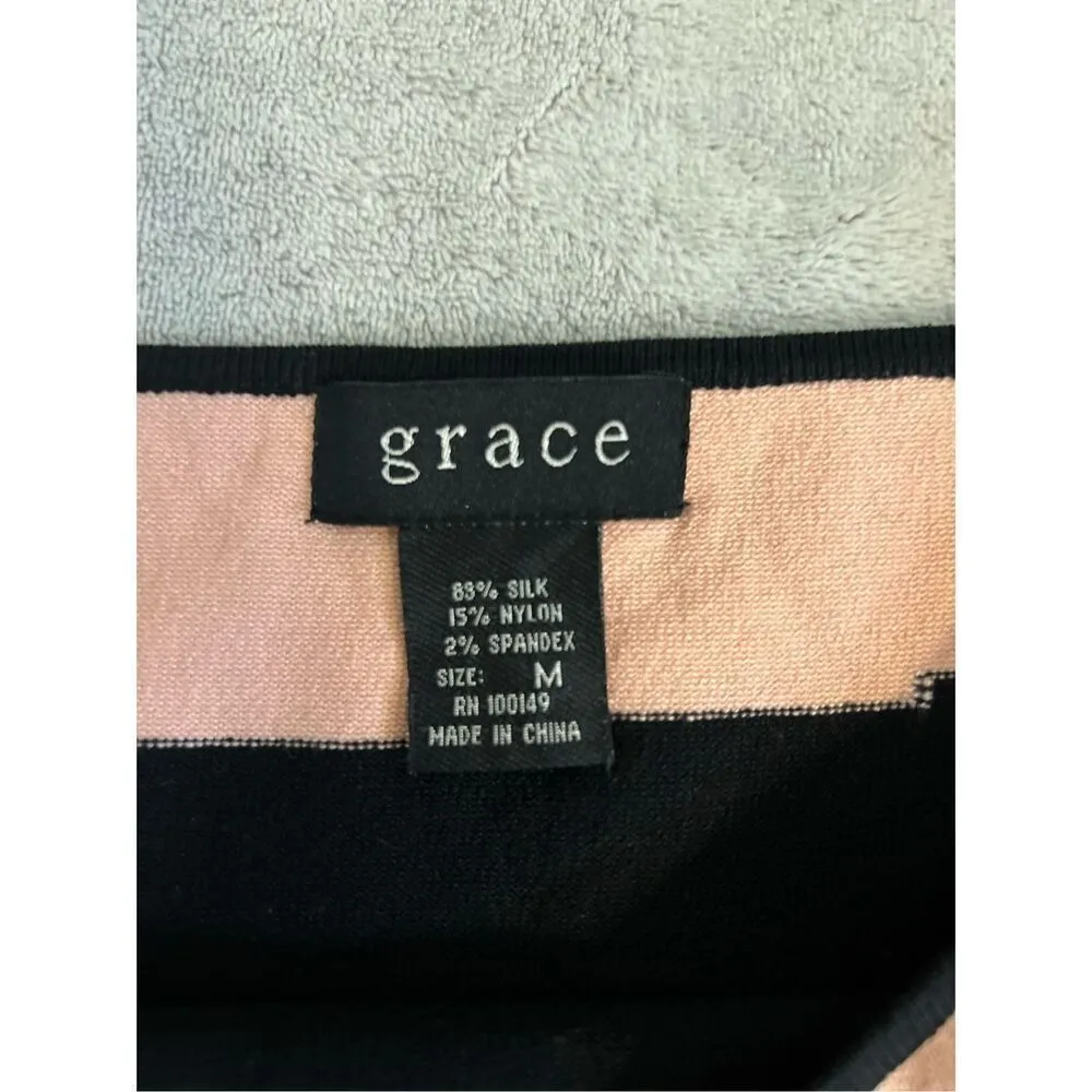 Women’s SILK Eclectic Funky Blouse Tank Top Black Size M - Image 7