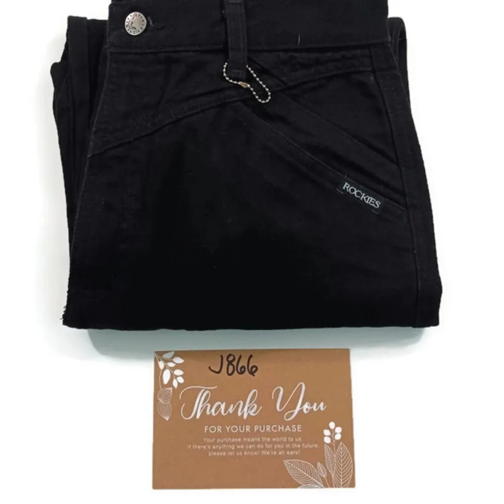 J866 EUC Rockies 13" High Rise Jeans size 13/14 Waist 30 Black - Image 8