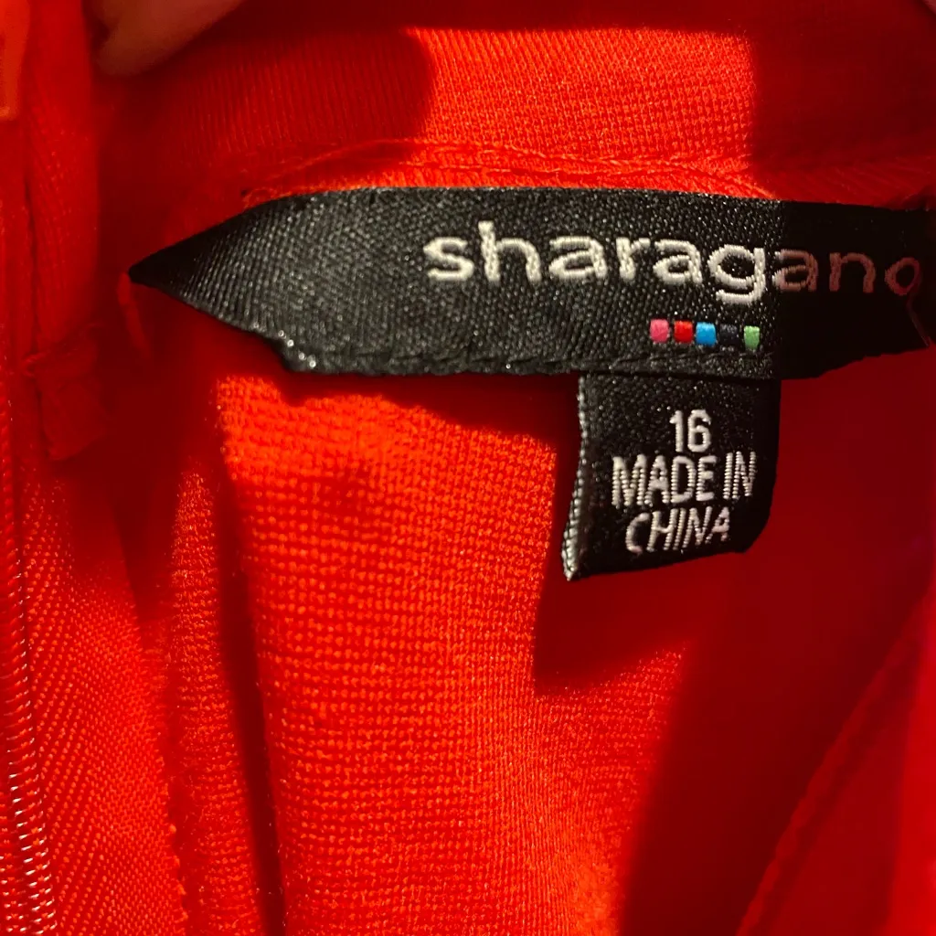 Sharagano Vibrant Red Mini Dress - Image 3