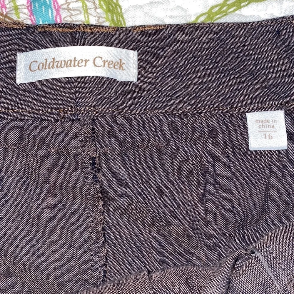 Coldwater Creek 16 misses linen cotton belted crop - Image 9