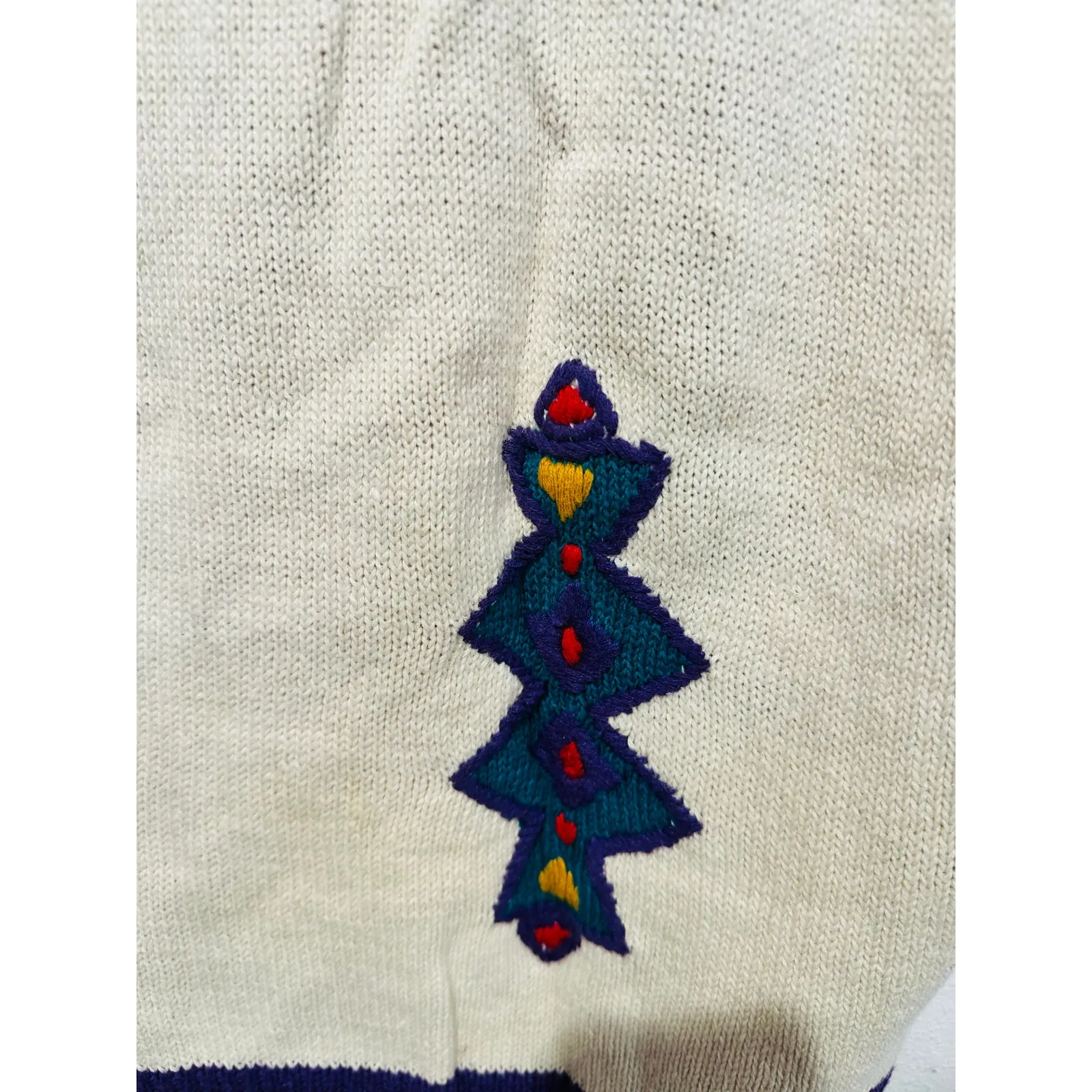 Vintage Napa Valley Rainbow Aztec Copper Button Sweater Vest Size Extra Large - Image 5