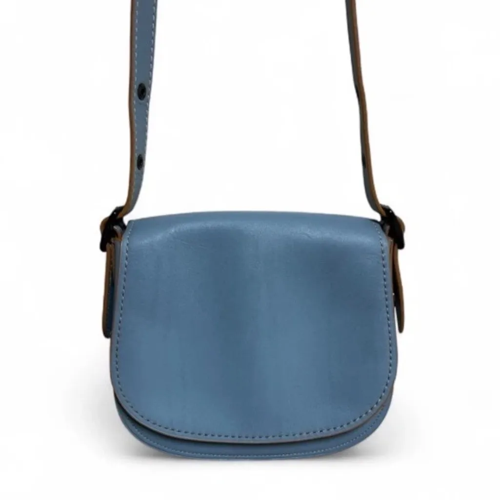 Coach 1941 Saddle Bag 23 Purse Glovetanned Leather Blue Anniversary Edition - Image 2