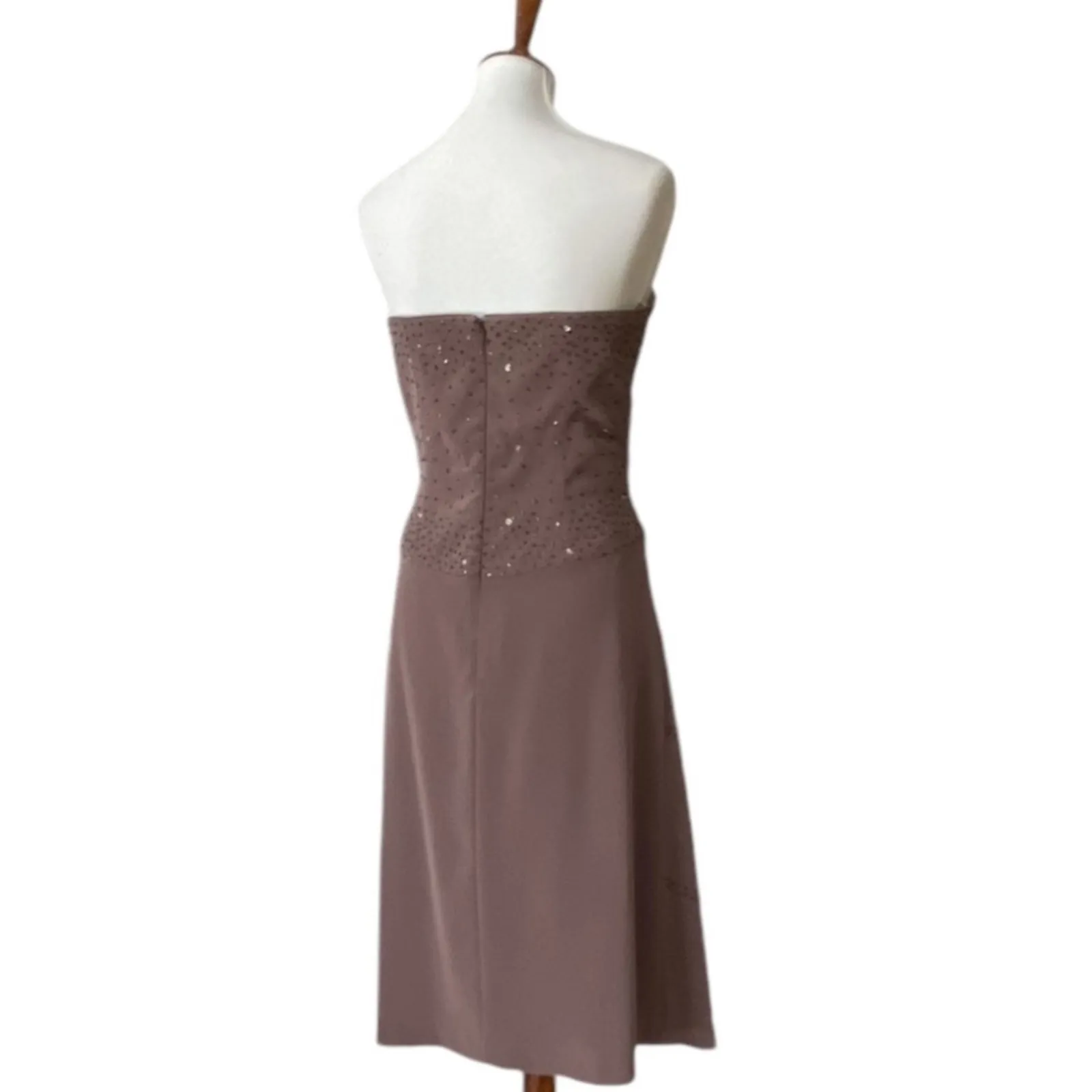 Vintage Cocktail Dress Medium Y2K Strapless Semi - Image 10