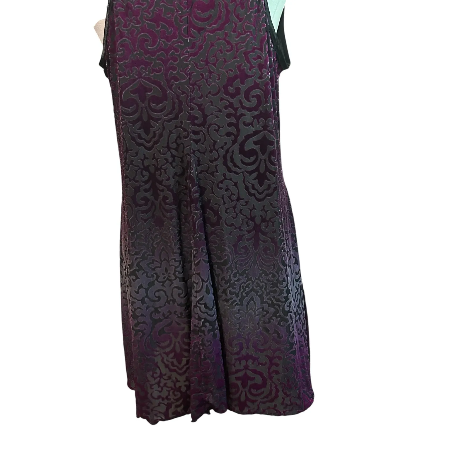 ND Tank Velvet Burnout Tank Top Raspberry Purple Women Petite XL Boho Chic Goth - Image 6