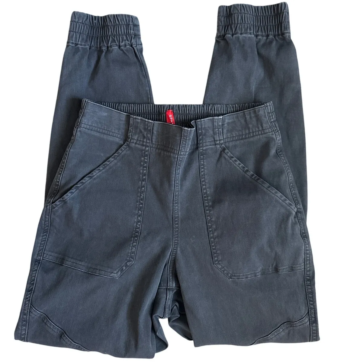 Spanx Stretch Twill Cargo Jogger Pants in Parchment Cream Size Large - Image 6