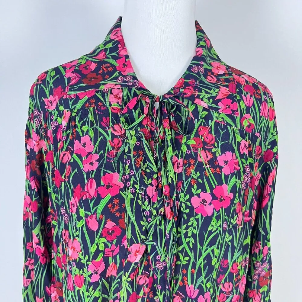 $550 NWOT See By Chloé Floral Long Sleeve Midi Dress Size 38 - Image 6