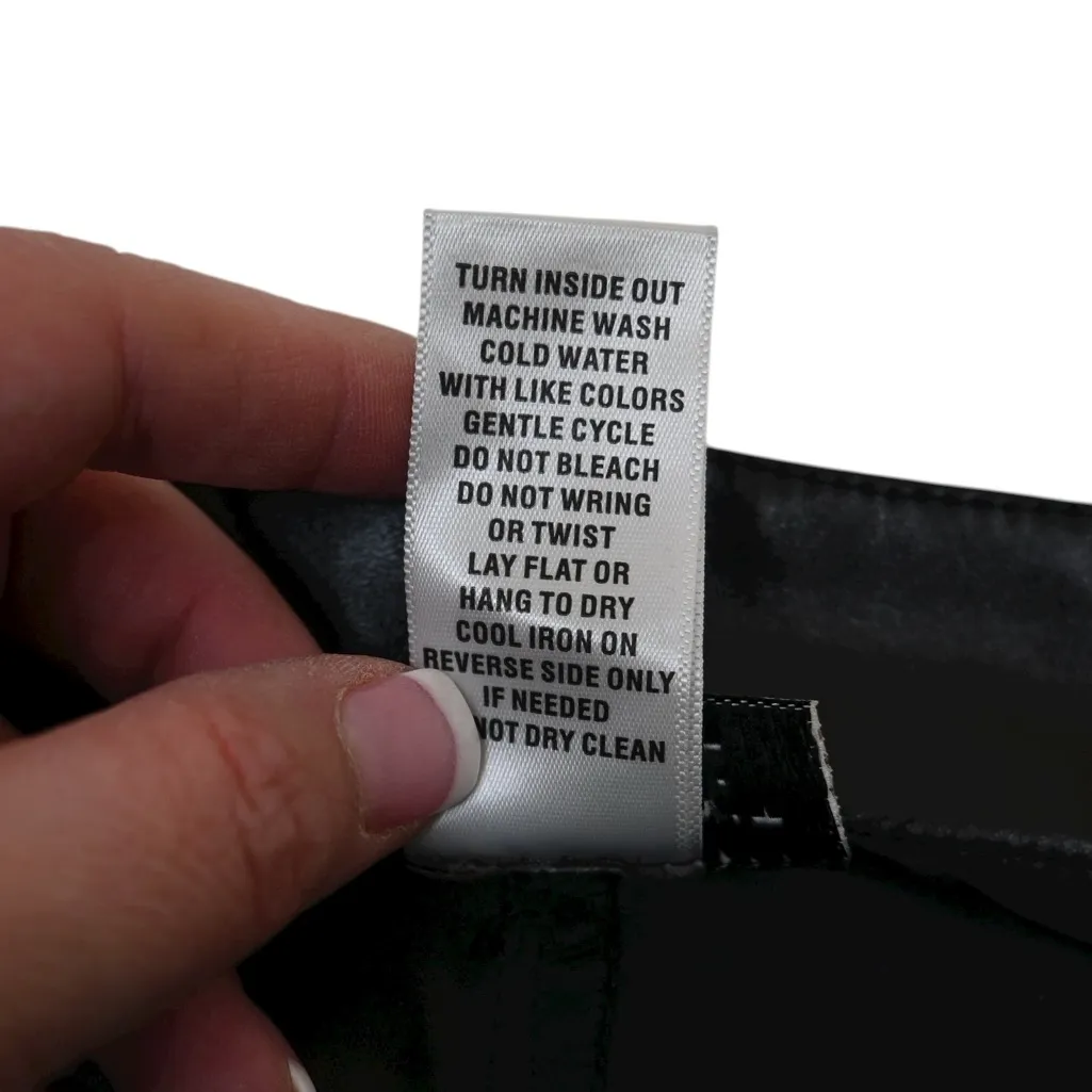 Joe Benbasset Women's S Faux Leather Straight Ankle Black Pants - Image 10