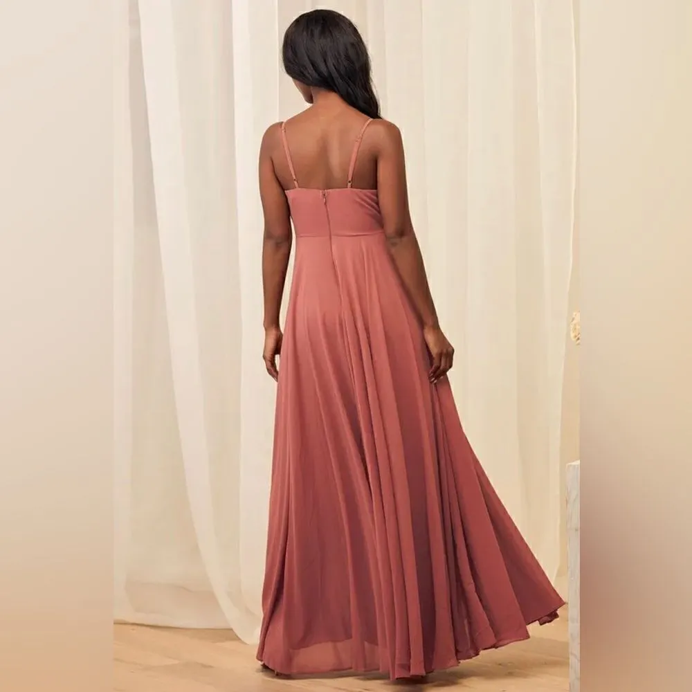 Lulus All About Love Rusty Rose Maxi Dress - Image 3