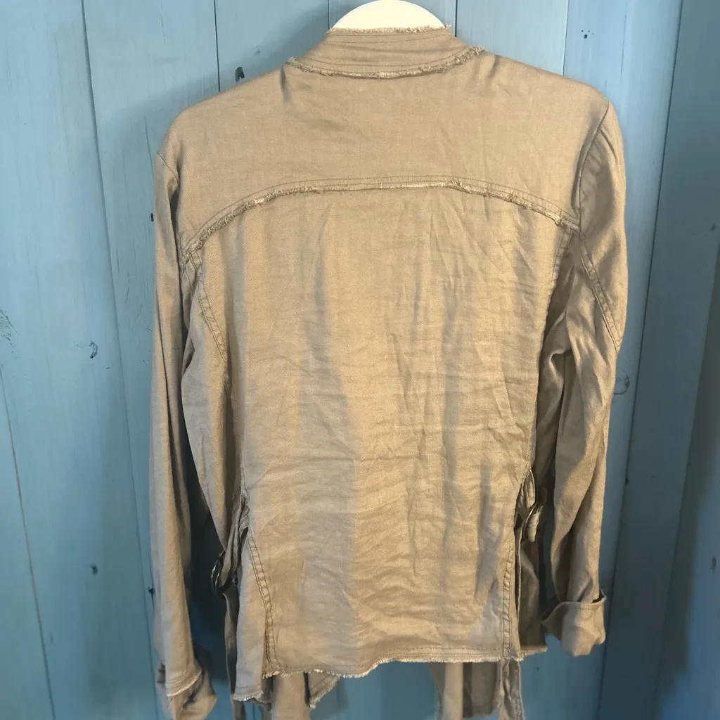 Free People Taupe Open Front Cardigan | Size Large - Image 3