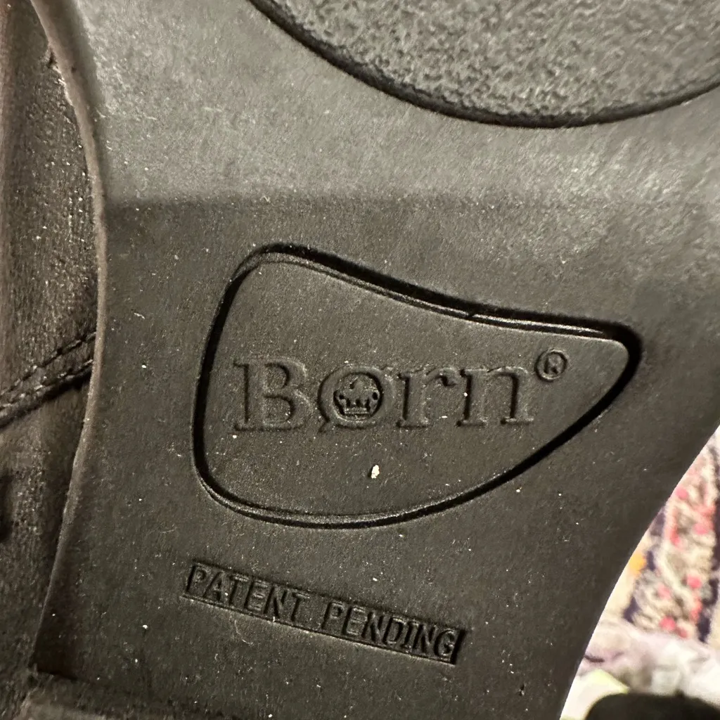 Born Uchee Suede Leather Tall Knee High Boots Size 7.5 Black - Image 7