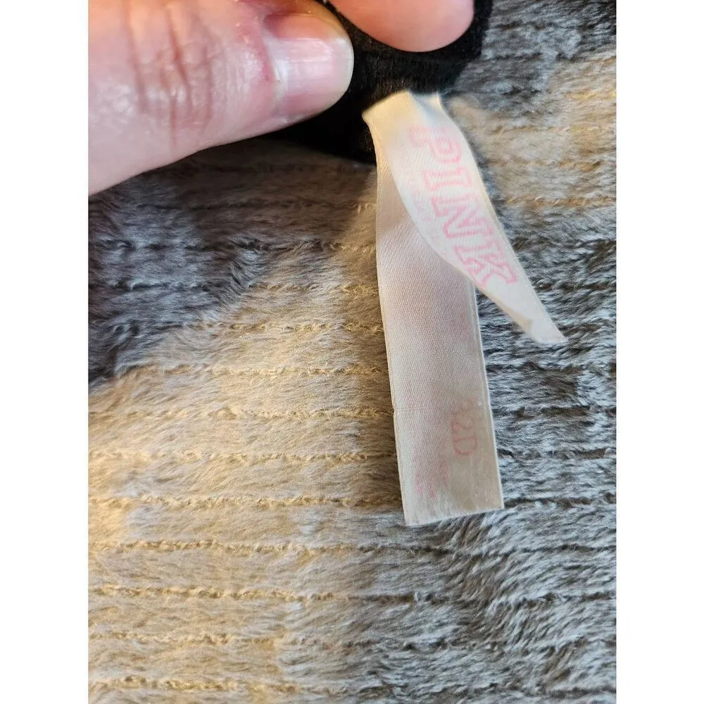 Victoria's Secret PINK 32D Date Balconette Push Up Bra Black Floral Lace - Image 3