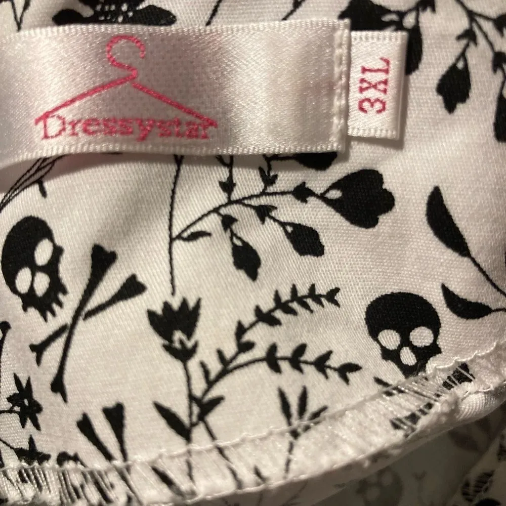 DRESSYSTAR, Black & White Floral Dress, Sz 3XL/Asian Sizing, USA Sizing XL - Image 7