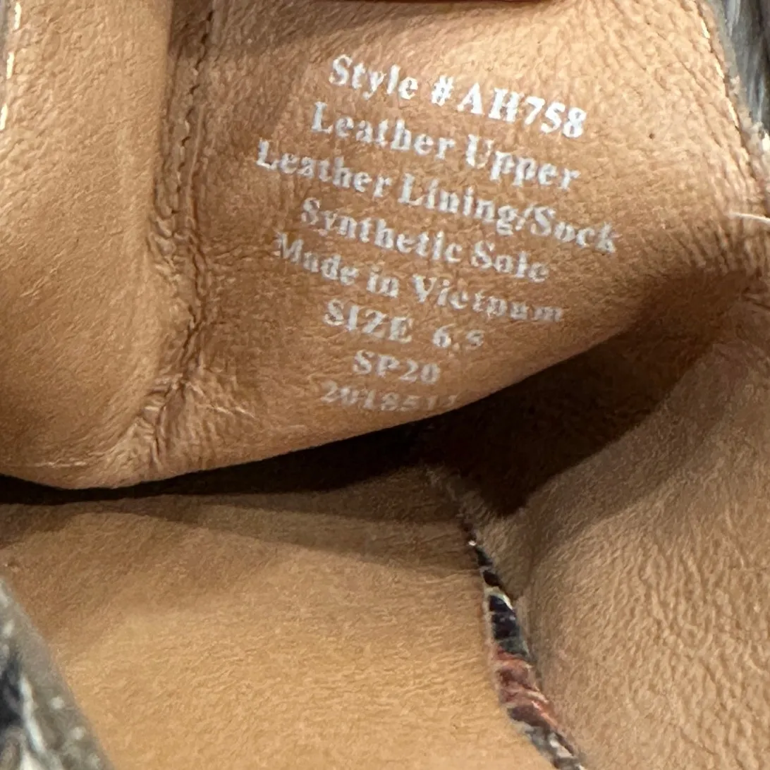 Madewell Frances Loafer Mule Snake Embossed Leather Preppy Office Career Casual - Image 9