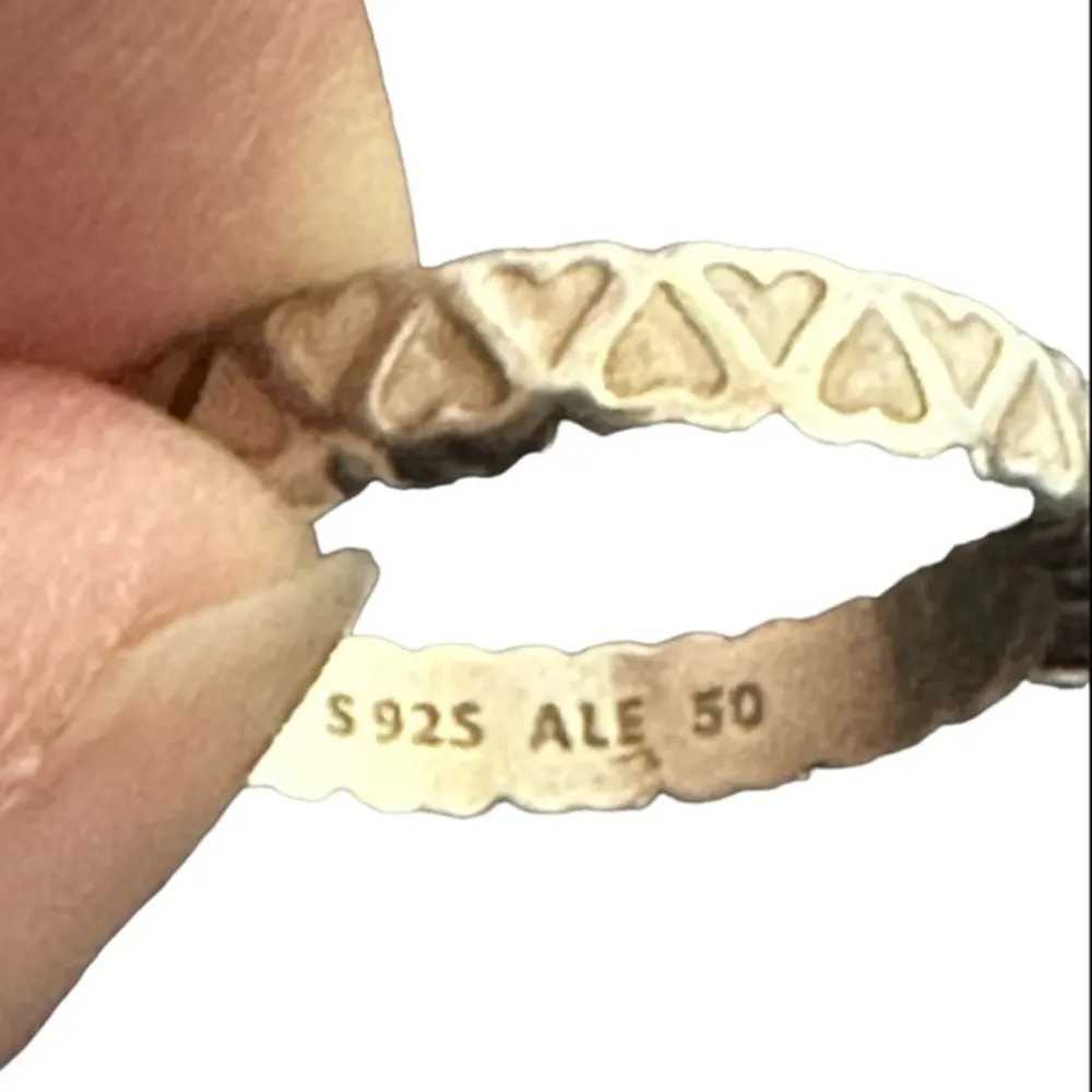 Pandora Heart Stackable Ring Size 50 (5) 925 Sterling Silver EUC - Image 2