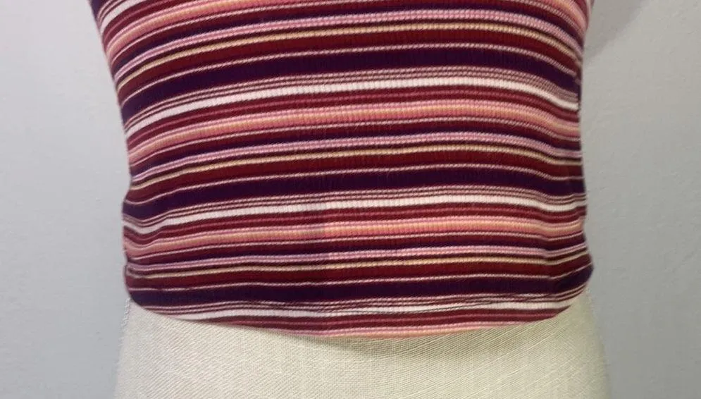 American Eagle Outfitters Soft & Sexy Striped Red Tube Top Strapless Siz… - Image 4