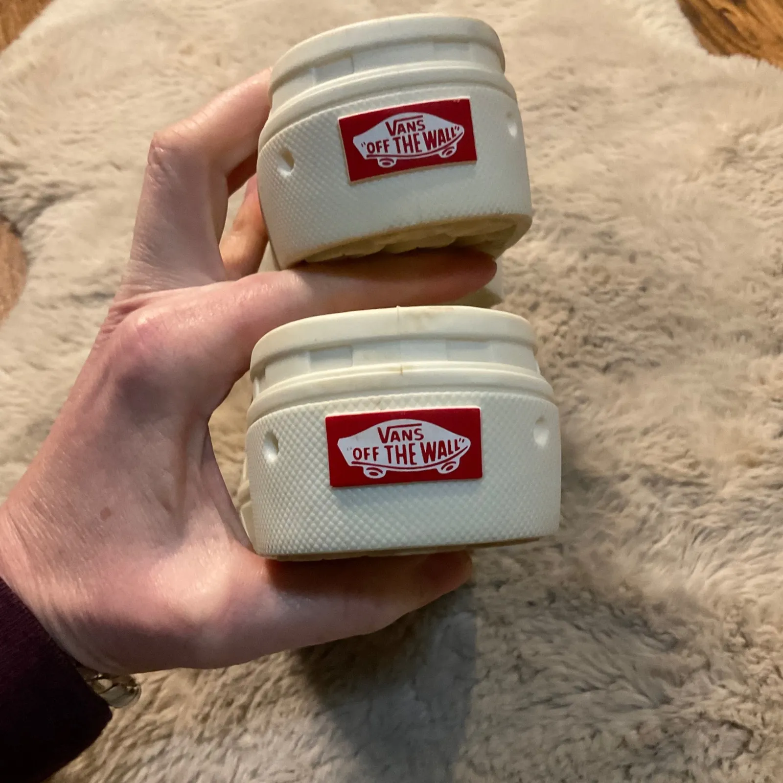 Vans Slip On Mule TRK Shoes Size 8 White Marshmallow Rubber - Image 5