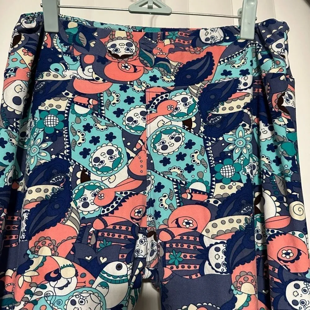 Lularoe Leggings Gorgeous Multicolor Russian Mishka Dolls, TC Tall And Curvy 
92 - Image 2