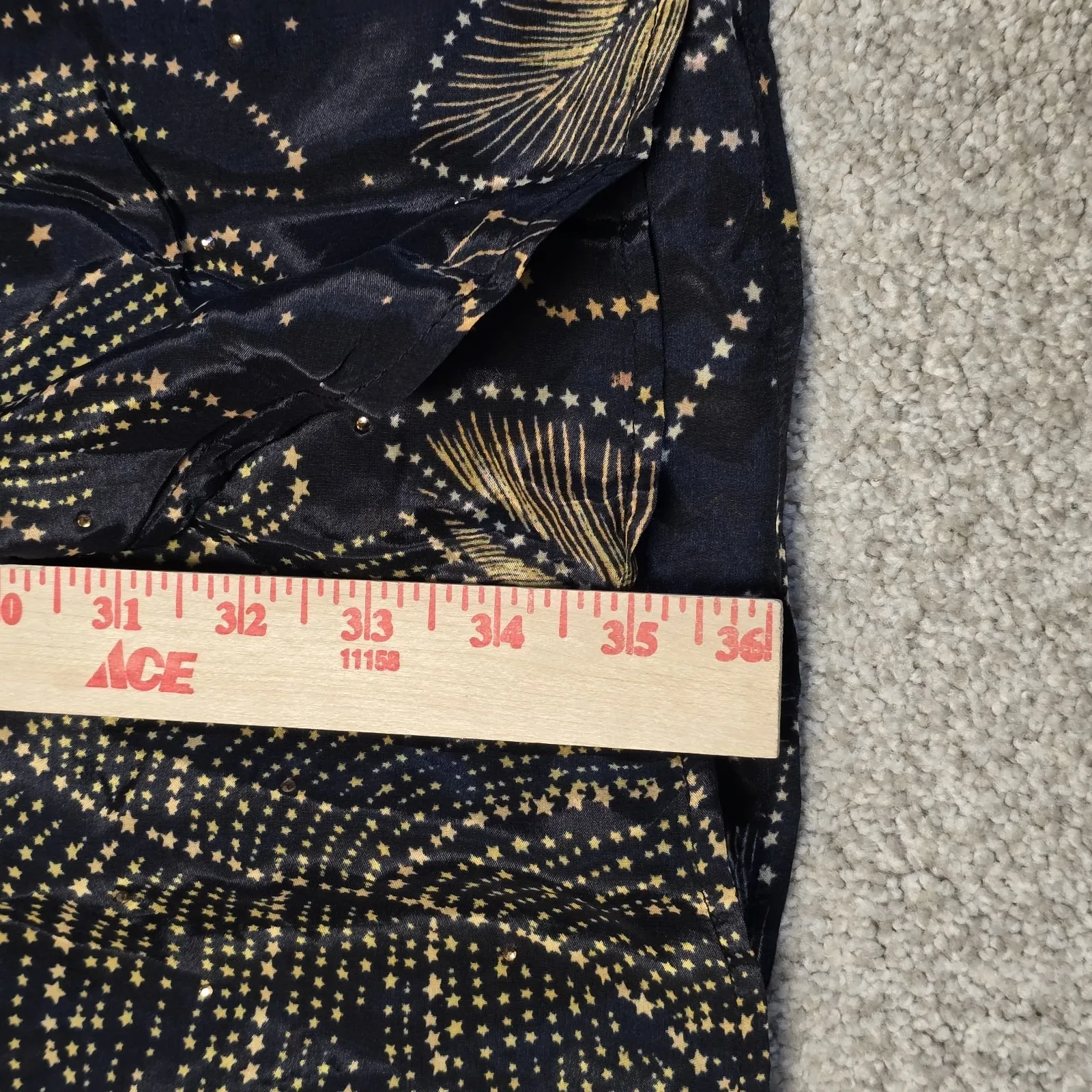 FARM RIO Womens Golden Foliage Puffy Sleeve Wrap Mini Dress Black XL (MSRP $298) - Image 11